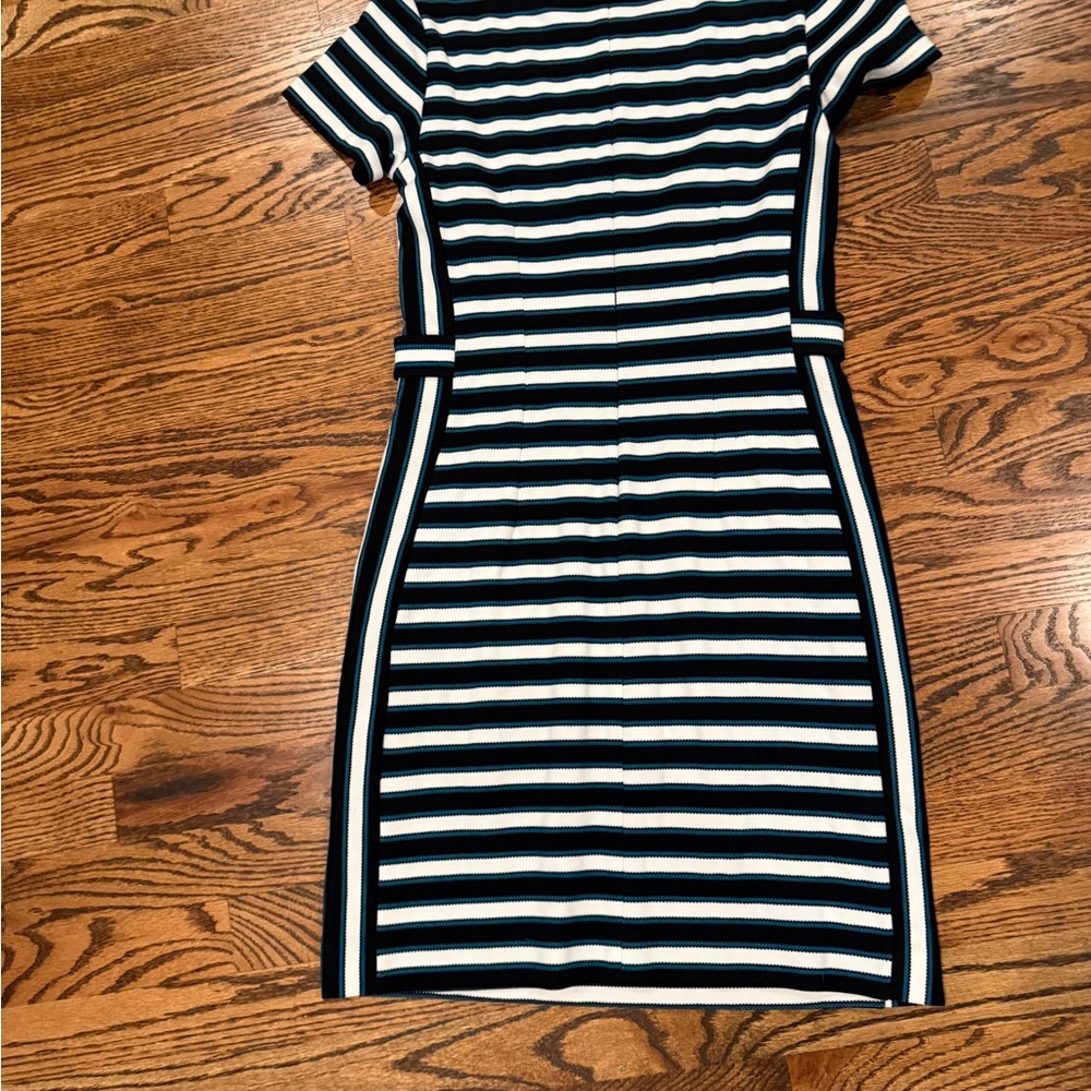 Banana Republic Black and White Striped Mini Dress